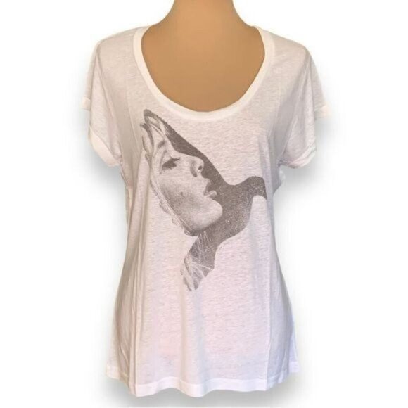 NWT MiH Jeans Graphic T-Shirt SZ. L
White Linen Blend Face Profile Bird Print - Picture 1 of 9